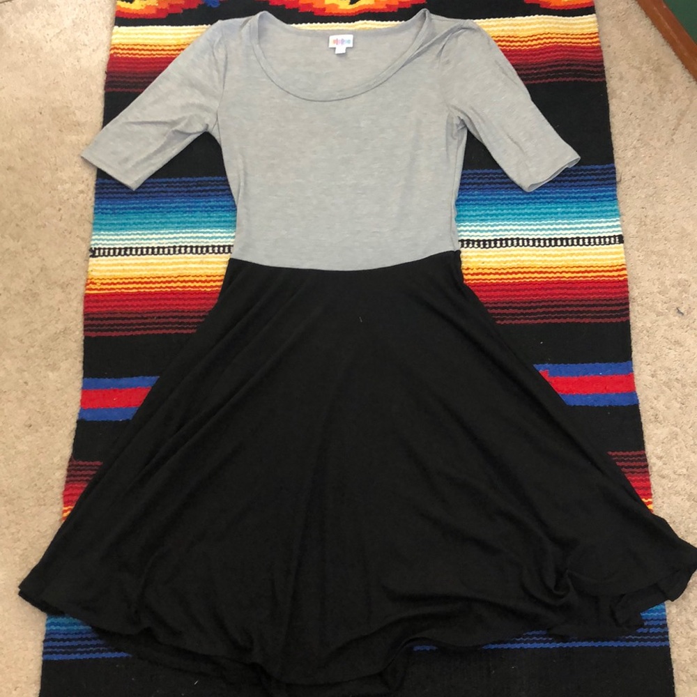 Gray and Black Dress